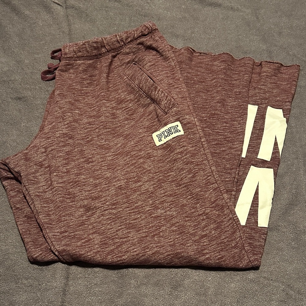 PINK Victoria's Secret Maroon Joggers
